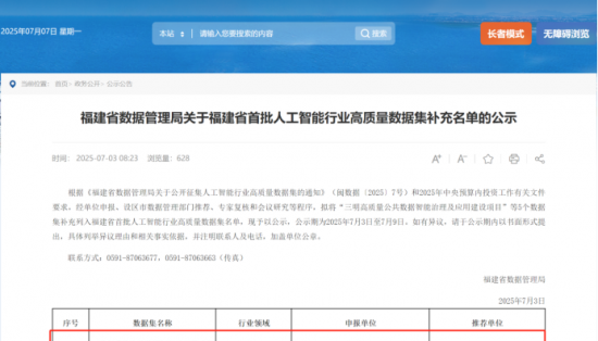海絲公司申報(bào)項(xiàng)目入選省首批人工智能行業(yè)高質(zhì)量數(shù)據(jù)集